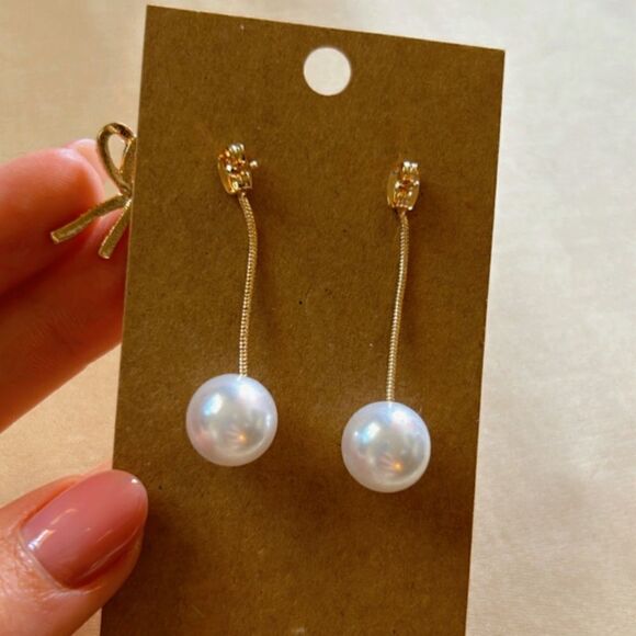 bohemian bow drop earrings A473 - Picture 5 of 5